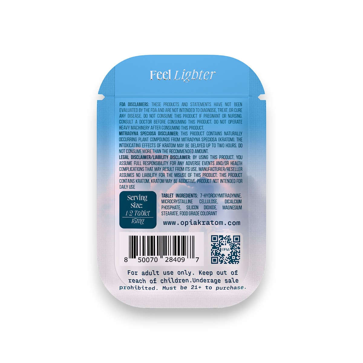 Opia 7-Hydroxymitragynine Chewable Tablets Blue Raspberry 30mg Per Tablet - Image 10