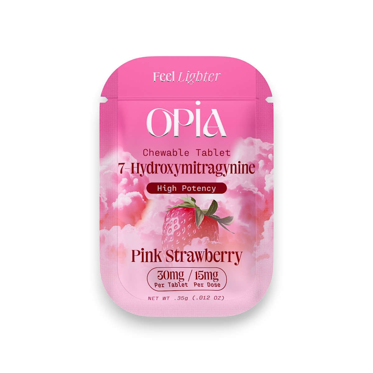Opia 7-Hydroxymitragynine Chewable Tablets Pink Strawberry 30mg Per Tablet - Image 6