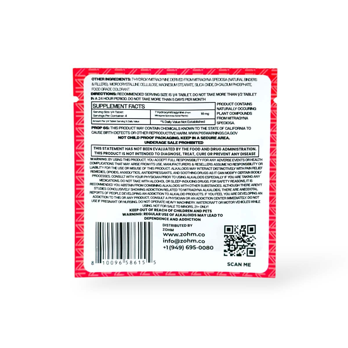 ZOHM Extra Strength 7-OH 40mg Tablets Cherry Limeade - Image 10
