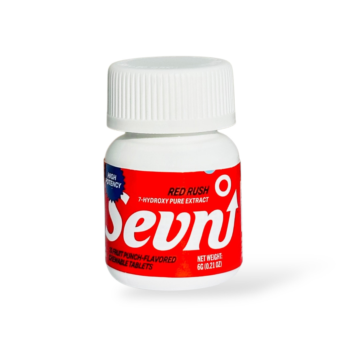 Sevn 7-Hydroxy Red Rush Tablet Fruit Punch 35mg Energy Boost