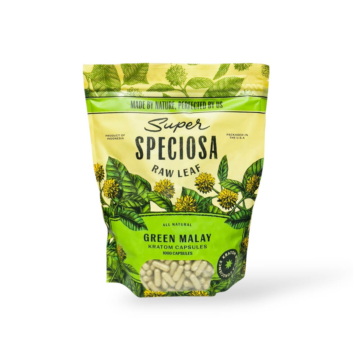 Super Speciosa Green Malay Kratom Capsules 500mg