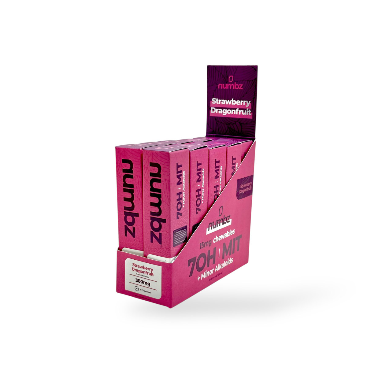 numbz 7-OH + MIT Chewable Tablets Strawberry Dragonfruit 15mg Per