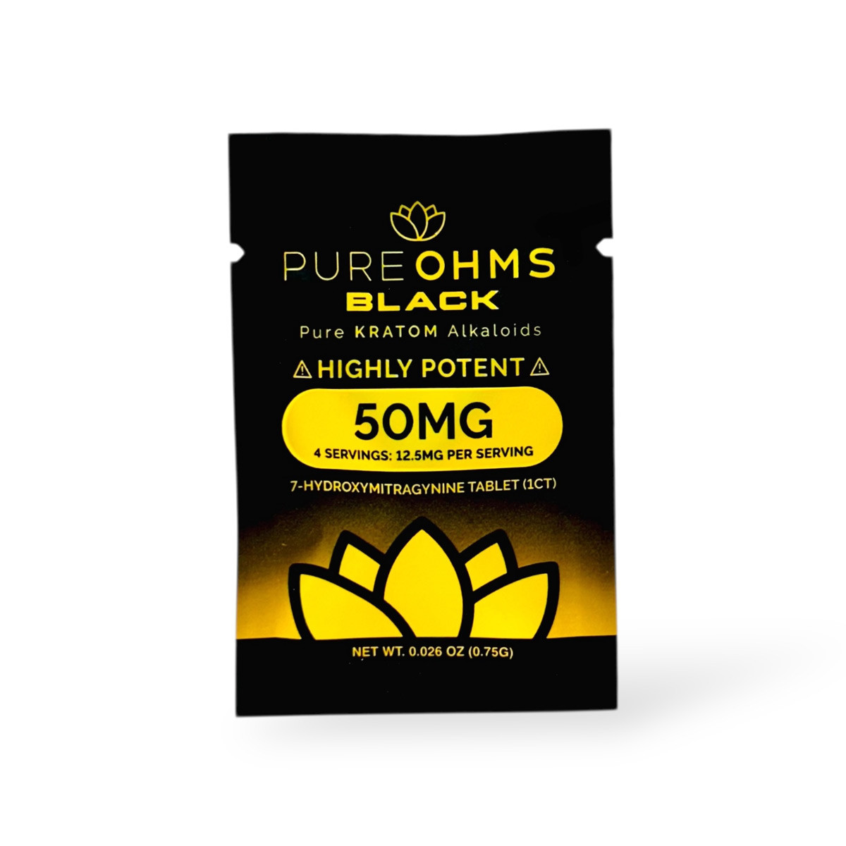 Pure Ohms Black Highly Potent 7-Hydroxymitragynine Tablet 50mg - Image 2