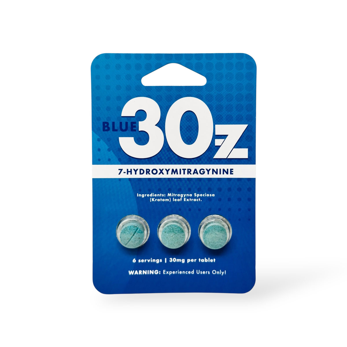 Blue 30-z 7-Hydroxy Chewable Tablets 30mg | Pure Leaf Kratom