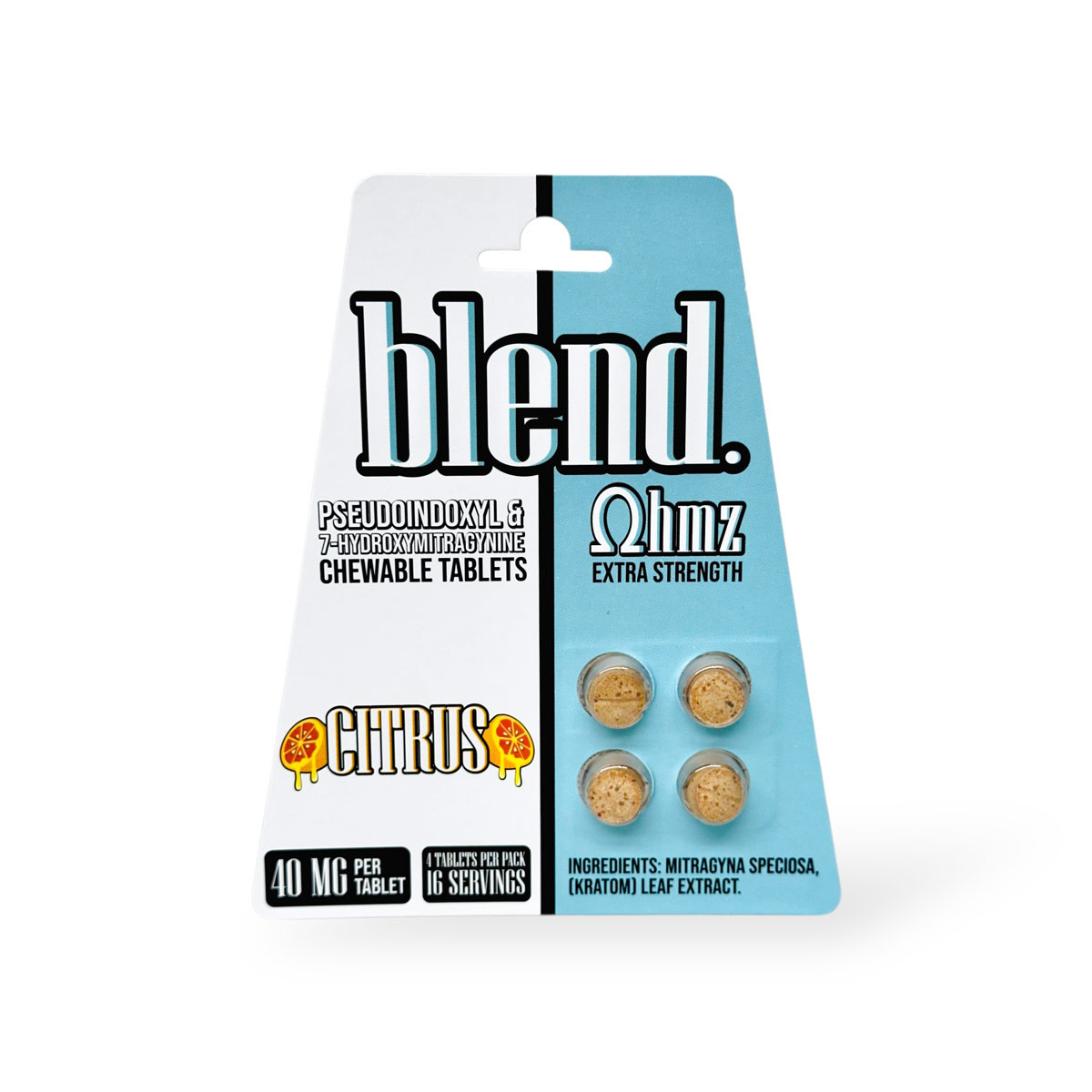 Blend. Pseudo & 7-OH Chewable Tablet Citrus 40mg
