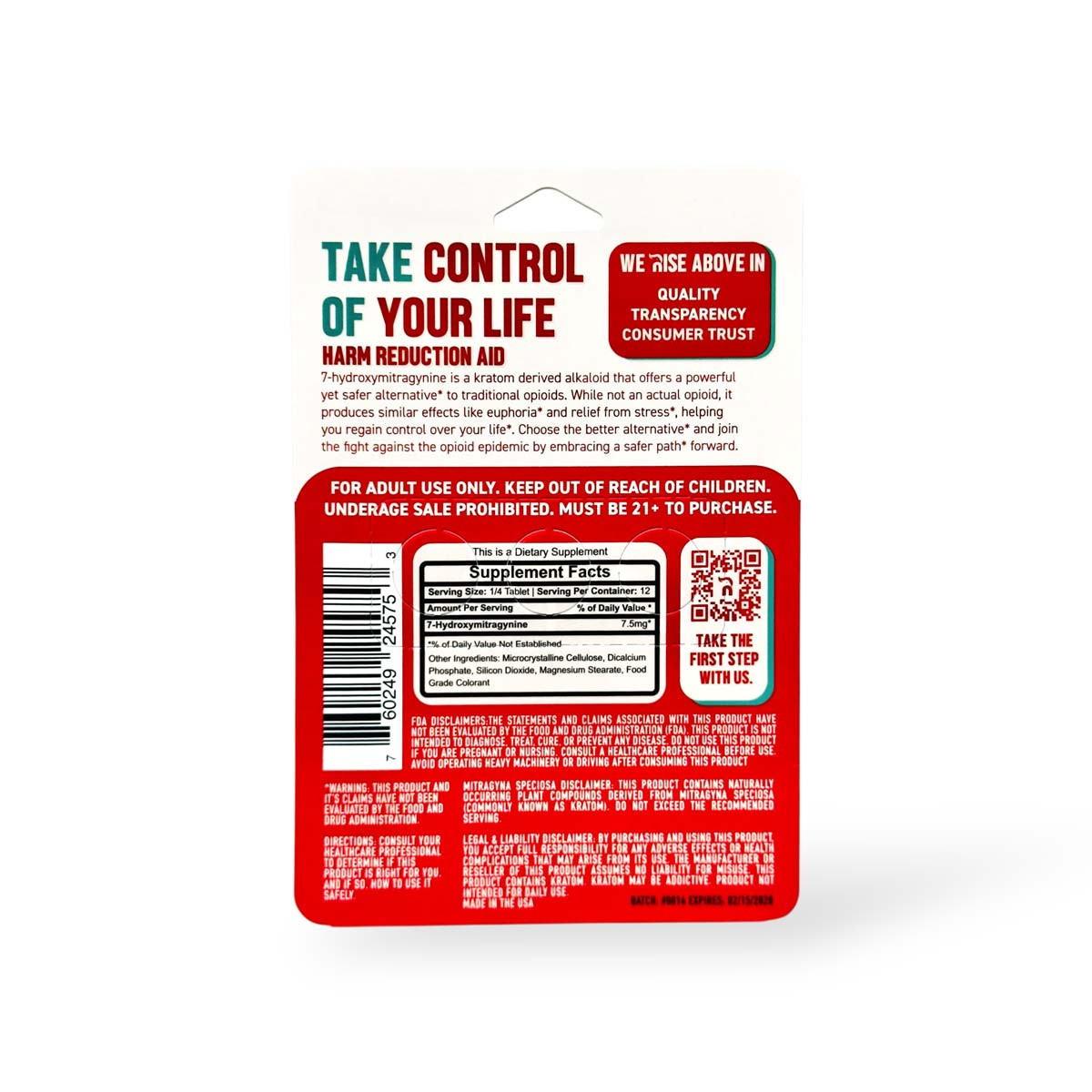 Rise 7-Hydroxymitragynine Chewable Tablet Mint 30mg