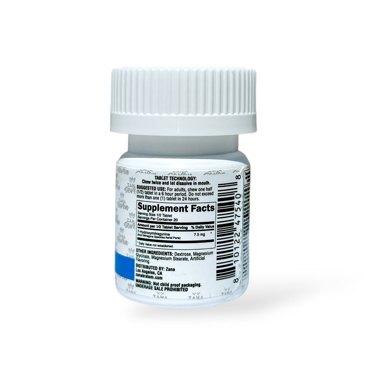 Zana Seven 7-OH Chewable Kratom Tablets 15mg Per Tablet