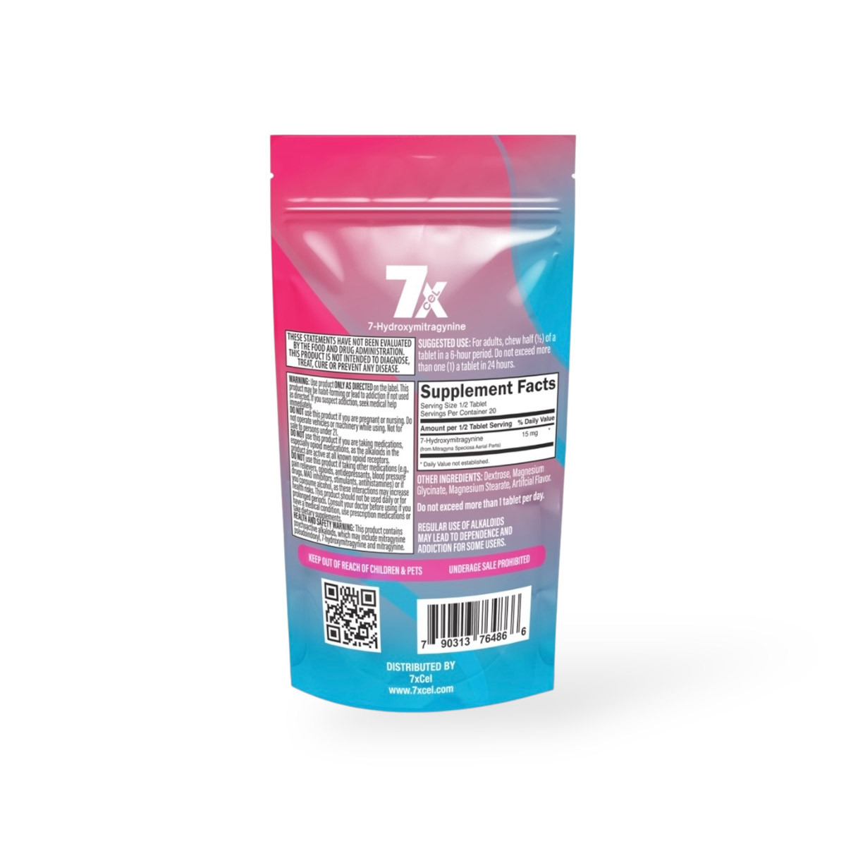 7Xcel Berry 7-OH Tablet 30mg | Fast Chewable Kratom Dose