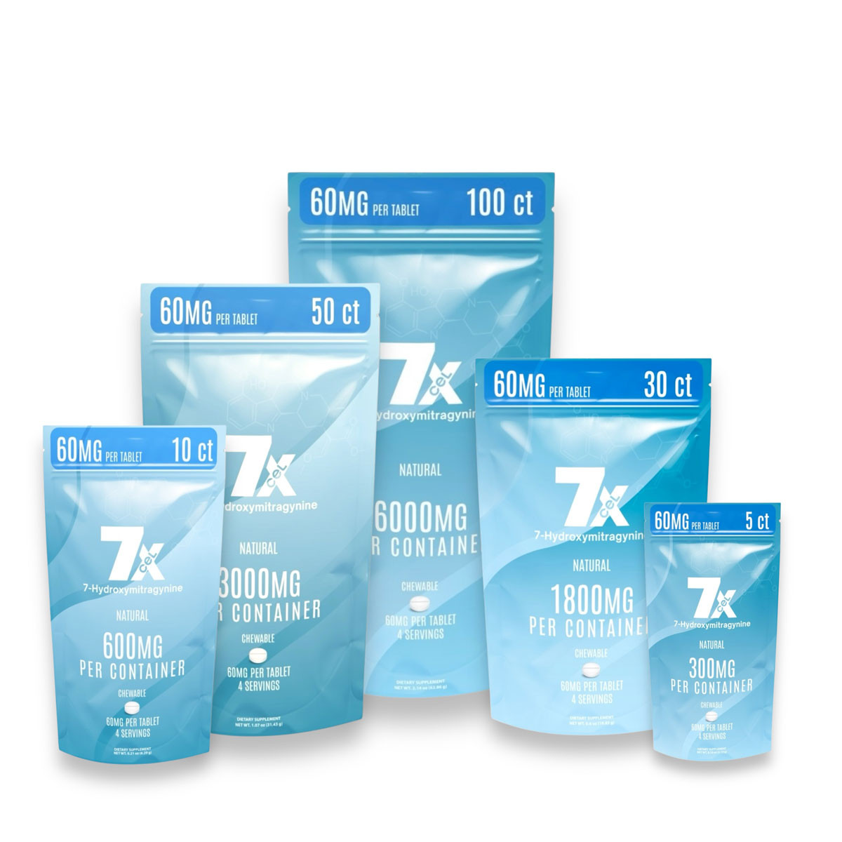 7Xcel Natural 7-OH Tablet 60mg | Potent Clean Chewable
