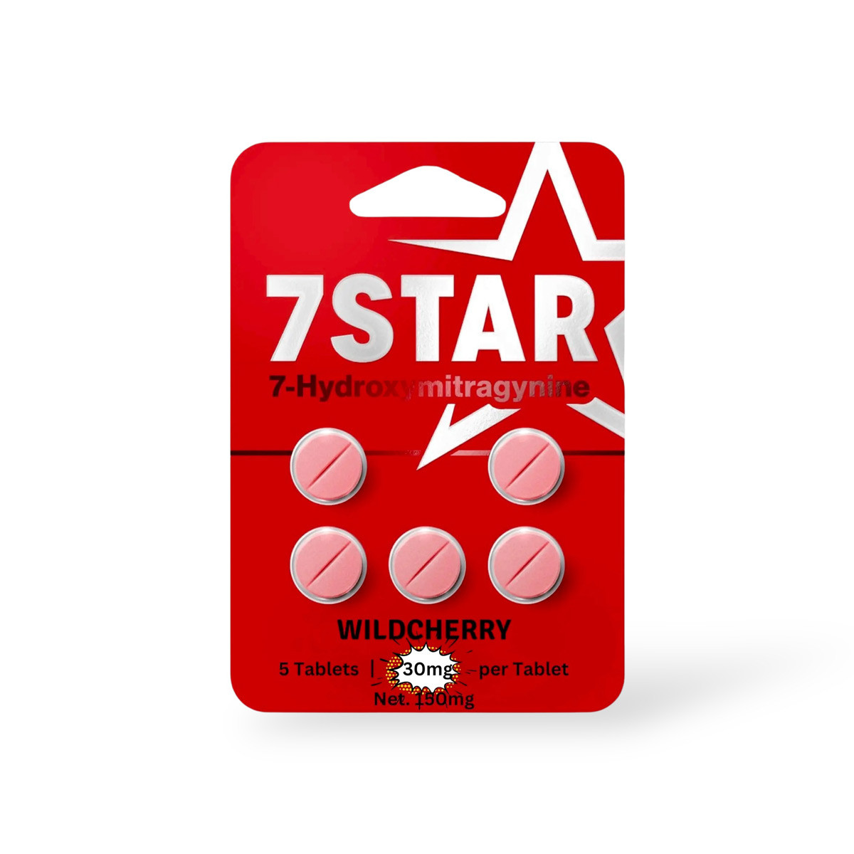 7 Star 7-OH Wild Cherry Chewable Tablets 30mg Extract