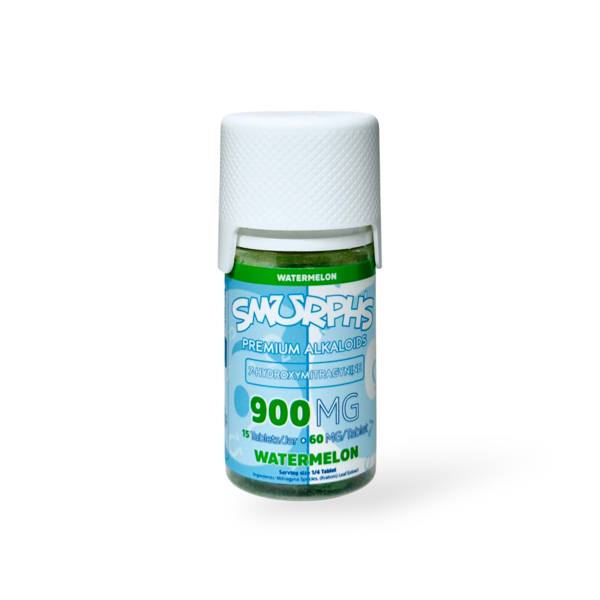 Smurph's 7-Hydroxy Watermelon Kratom Extract Tablets 60mg Smurph's 7-Hydroxy Watermelon Kratom Extract Tablets 60mg