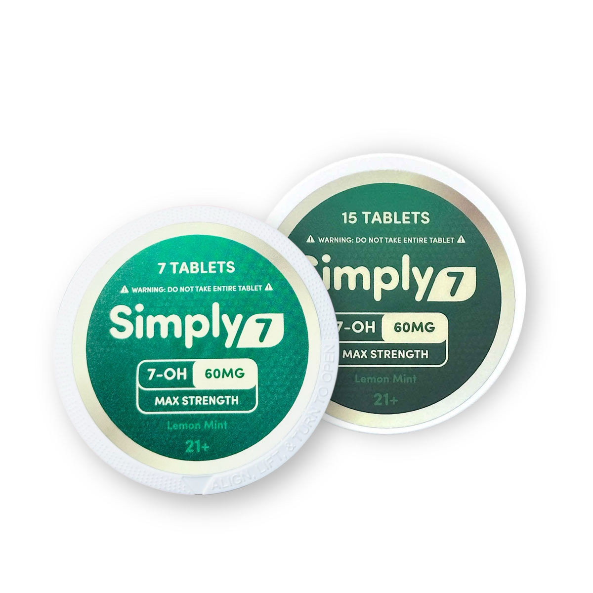 Simply7 7-OH Max Strength Lemon Mint Tablet 60mg