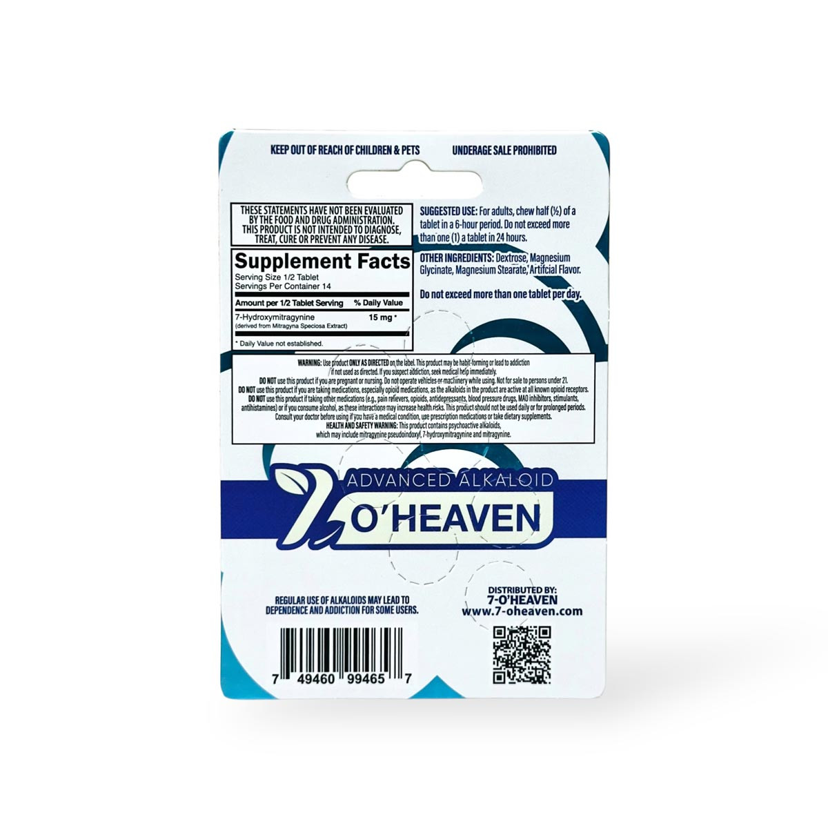 オガワpills7 7 O'Heaven 7-OH Natural Chewable Tablets 30mg