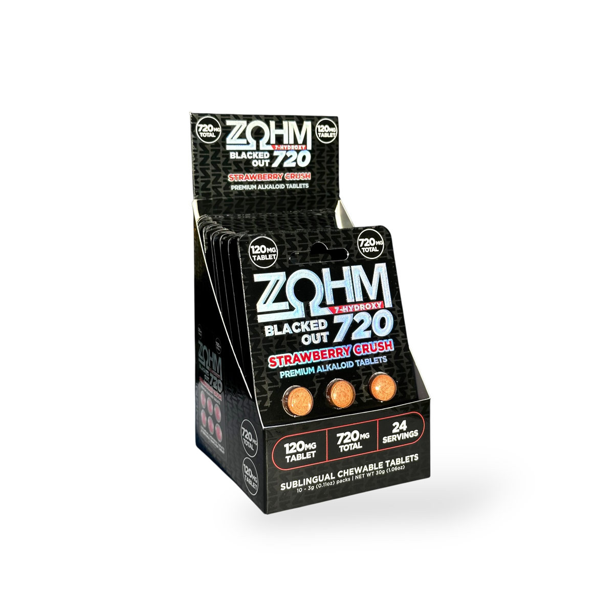 ヨサムヒロショップ(グレートシェイパー　×　7袋) ZOHM 7-Hydro Chewable Tablets Strawberry Crush 120mg