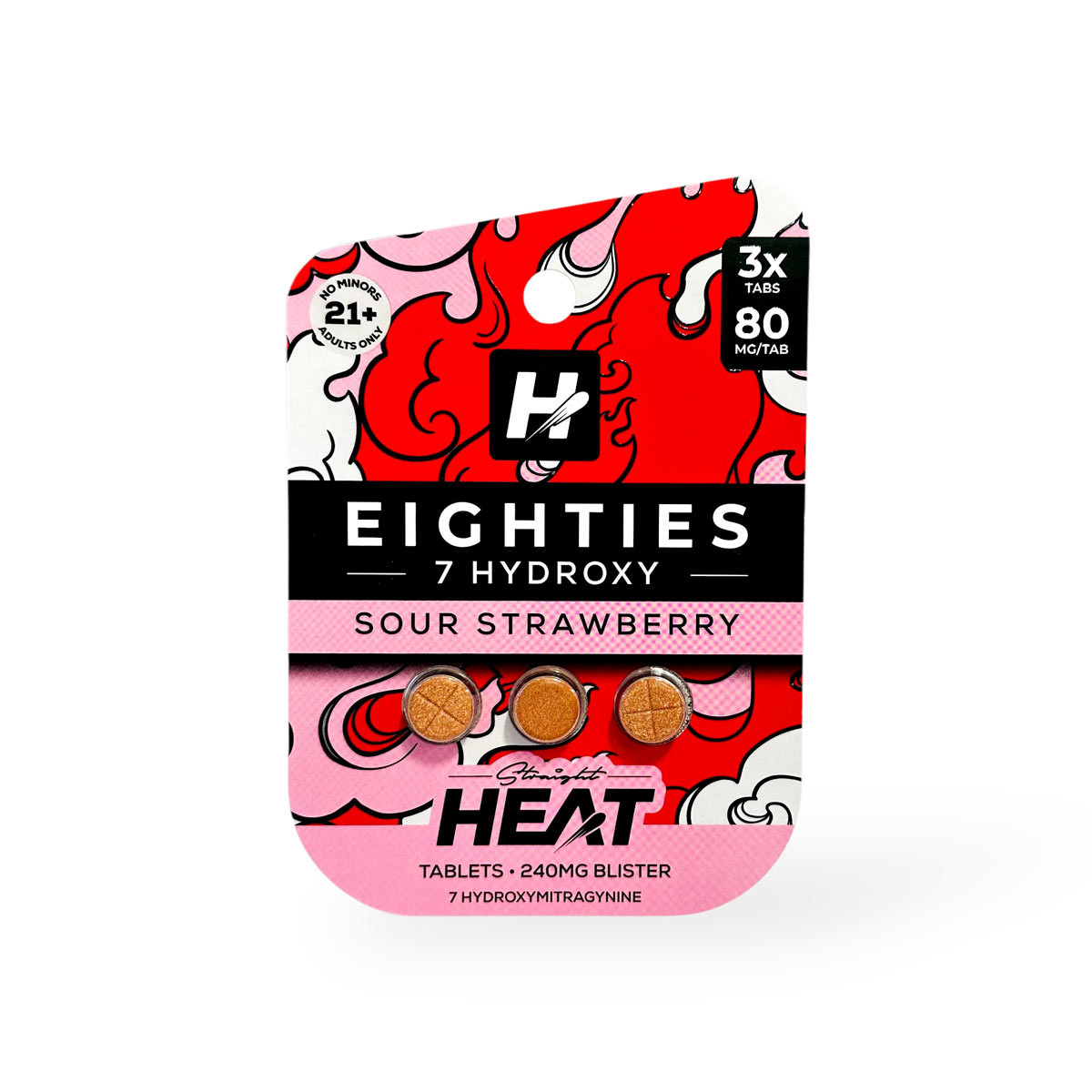 Straight Heat Eighties Sour Strawberry 7-Hydroxy 80mg