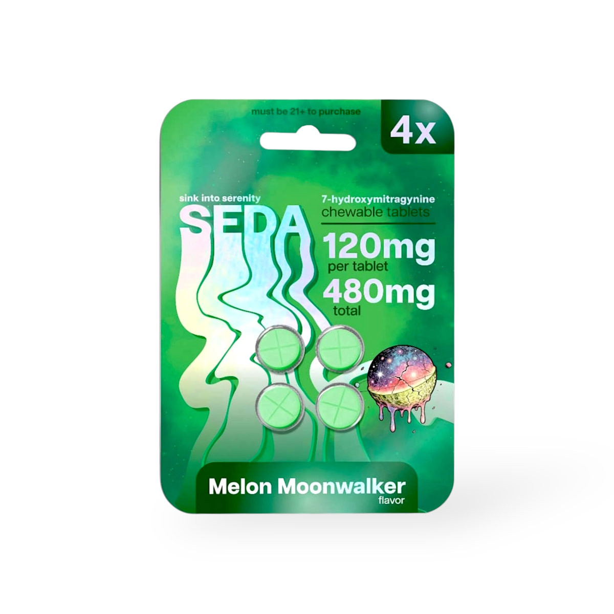 Seda 7-Hydroxymitragynine Chewable Booster Melon Moonwalker 120mg