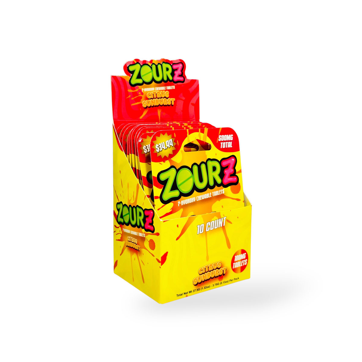 Zourz 7-Hydroxy Citrus Sunburst 100mg Tabs