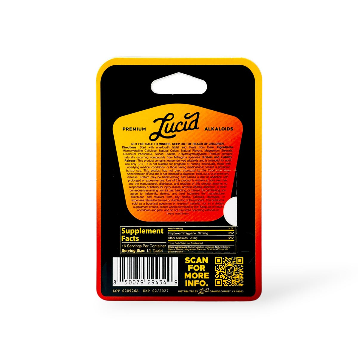 Lucid Black Label 7-OH 150mg Tropical Sunburst Tablets