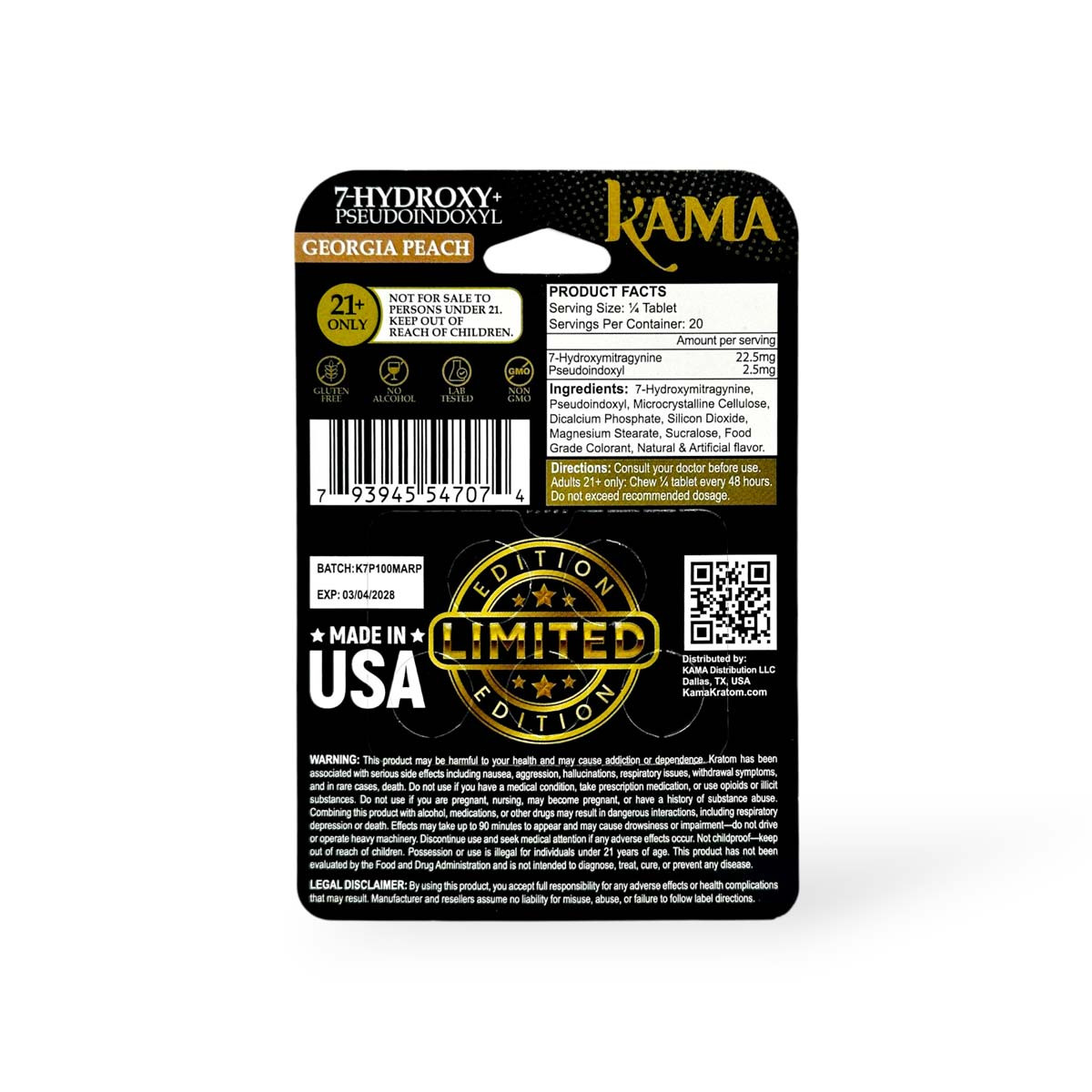 Kama 7 Hydroxy + Pseudoindoxyl Georgia Peach 100mg Tablet