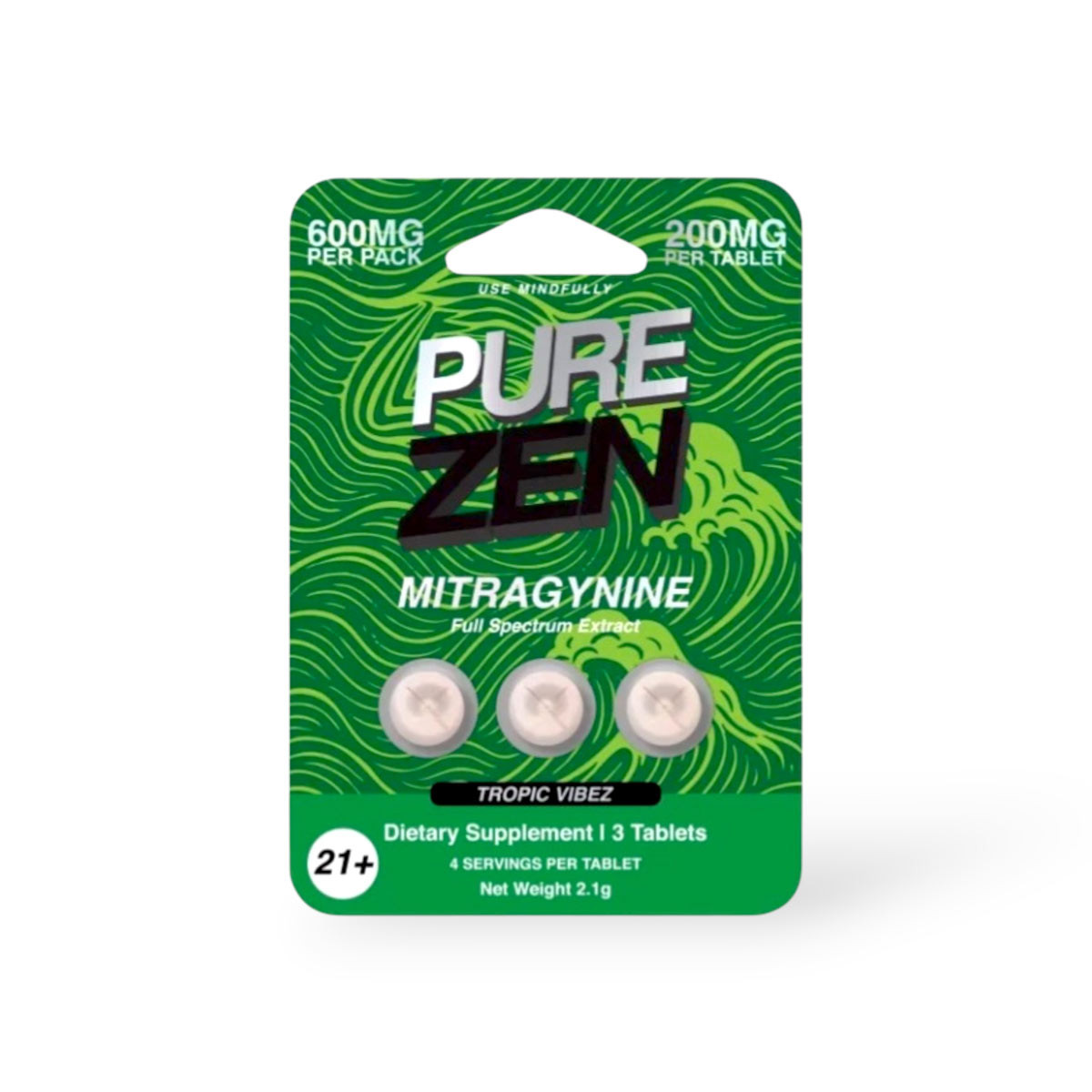 Pure Zen Full Spectrum Extract 200mg Chewable Tablets | Tropic Vibez