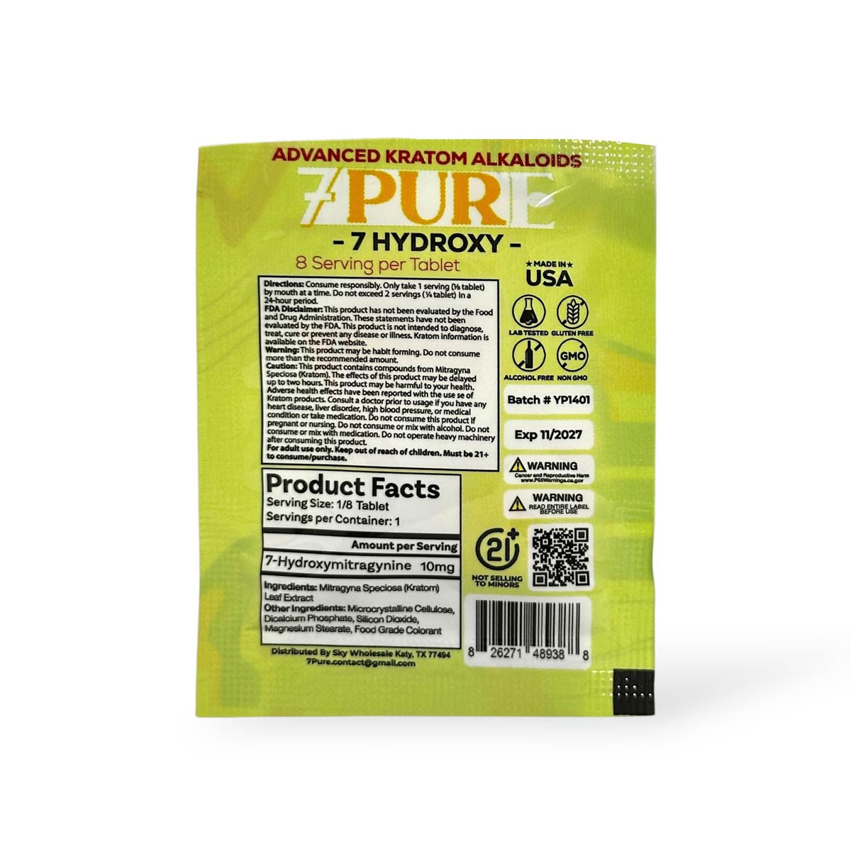 7Pure 7- Hydroxy Chewable Tablets Pineapple 80mg