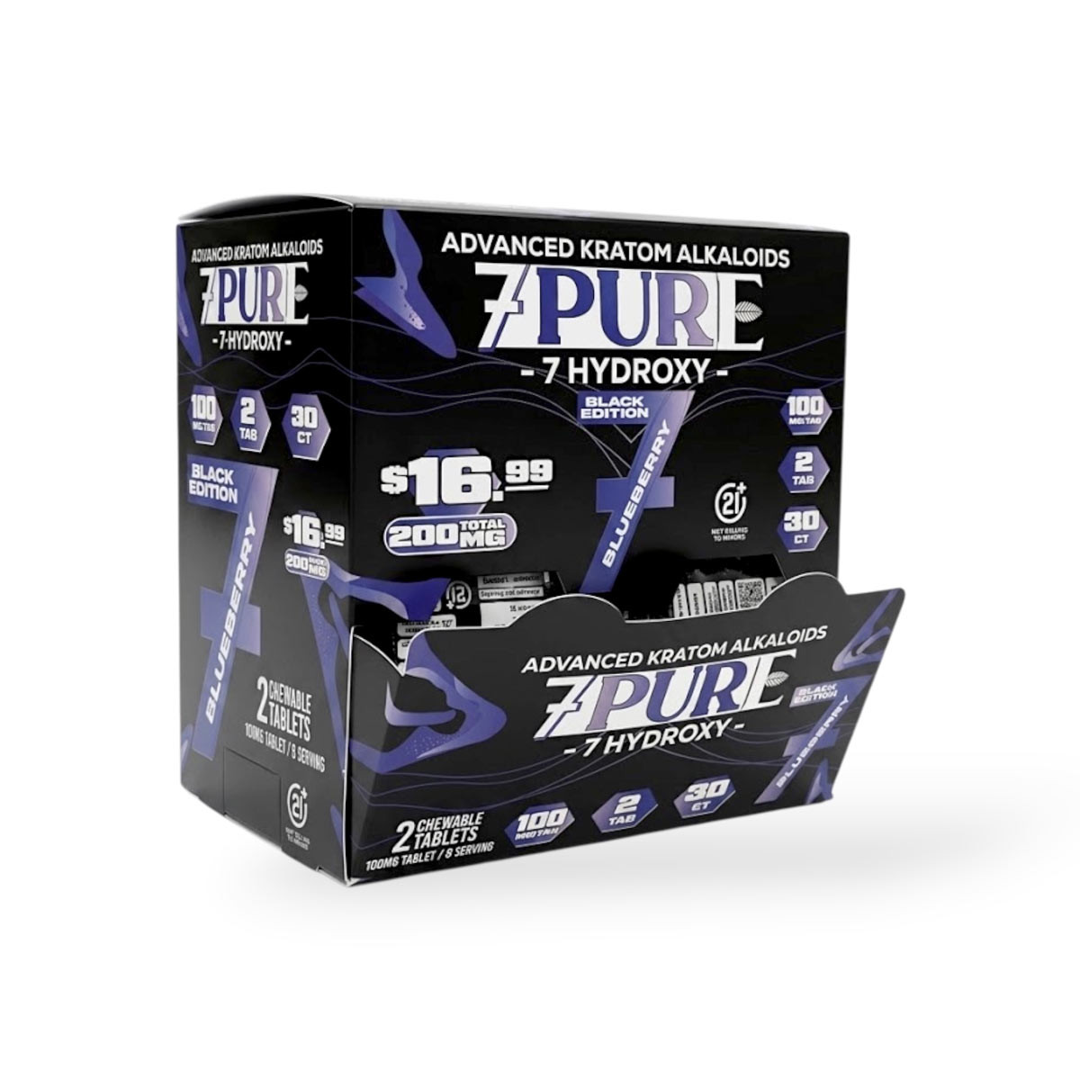 7Pure Black Edition Blueberry Tablets 100mg