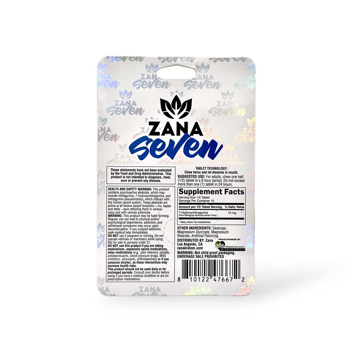 Zana Seven 7-Hydroxymitragynine Tablets 30mg