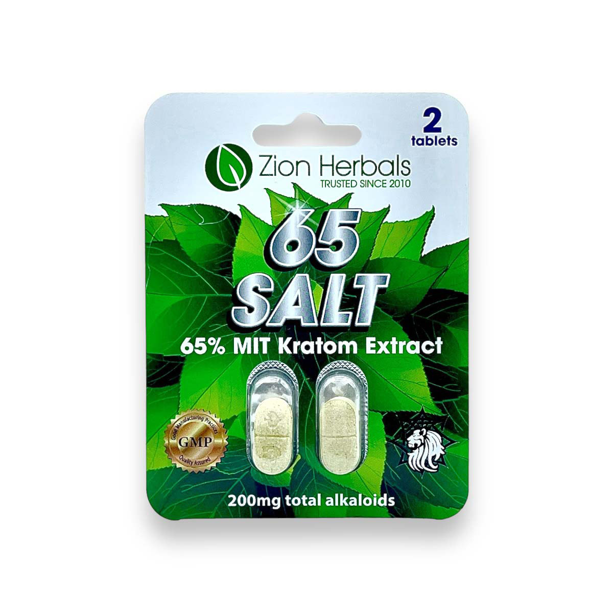 Zion Herbals Kratom Extract 65% Salt Tablets