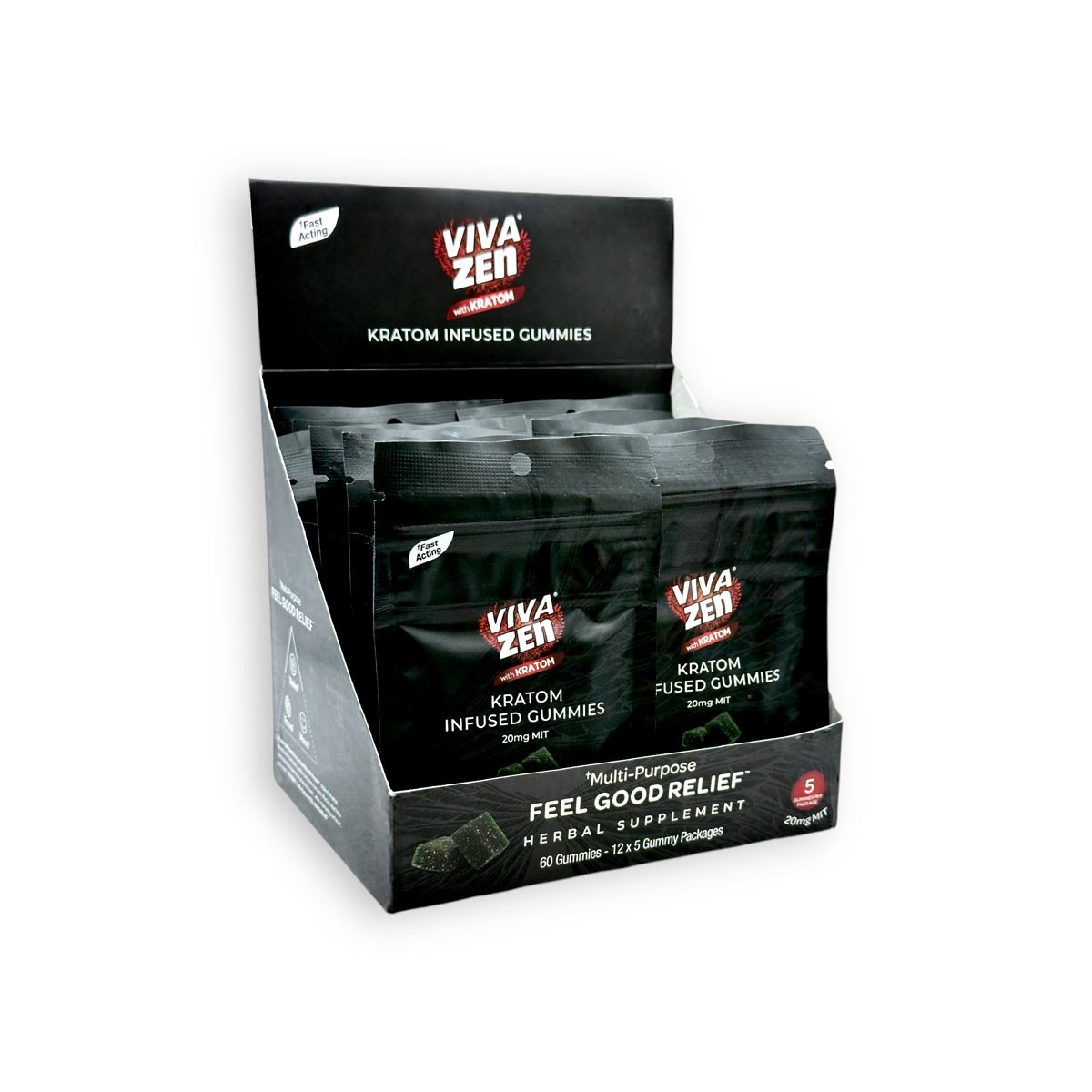 Viva Zen Kratom Infused Gummies 20mg - Tasty Wellness Boost