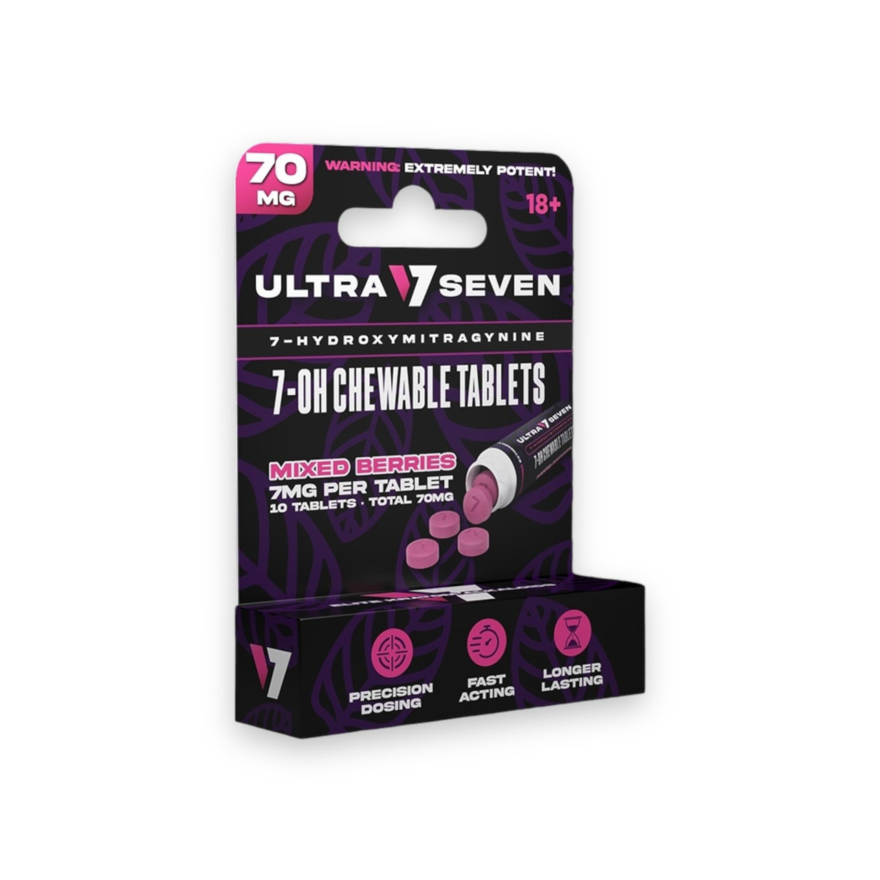 Ultra Seven 7mg 7-OH Mixed Berries Chewable Tablets 10ct - Image 3