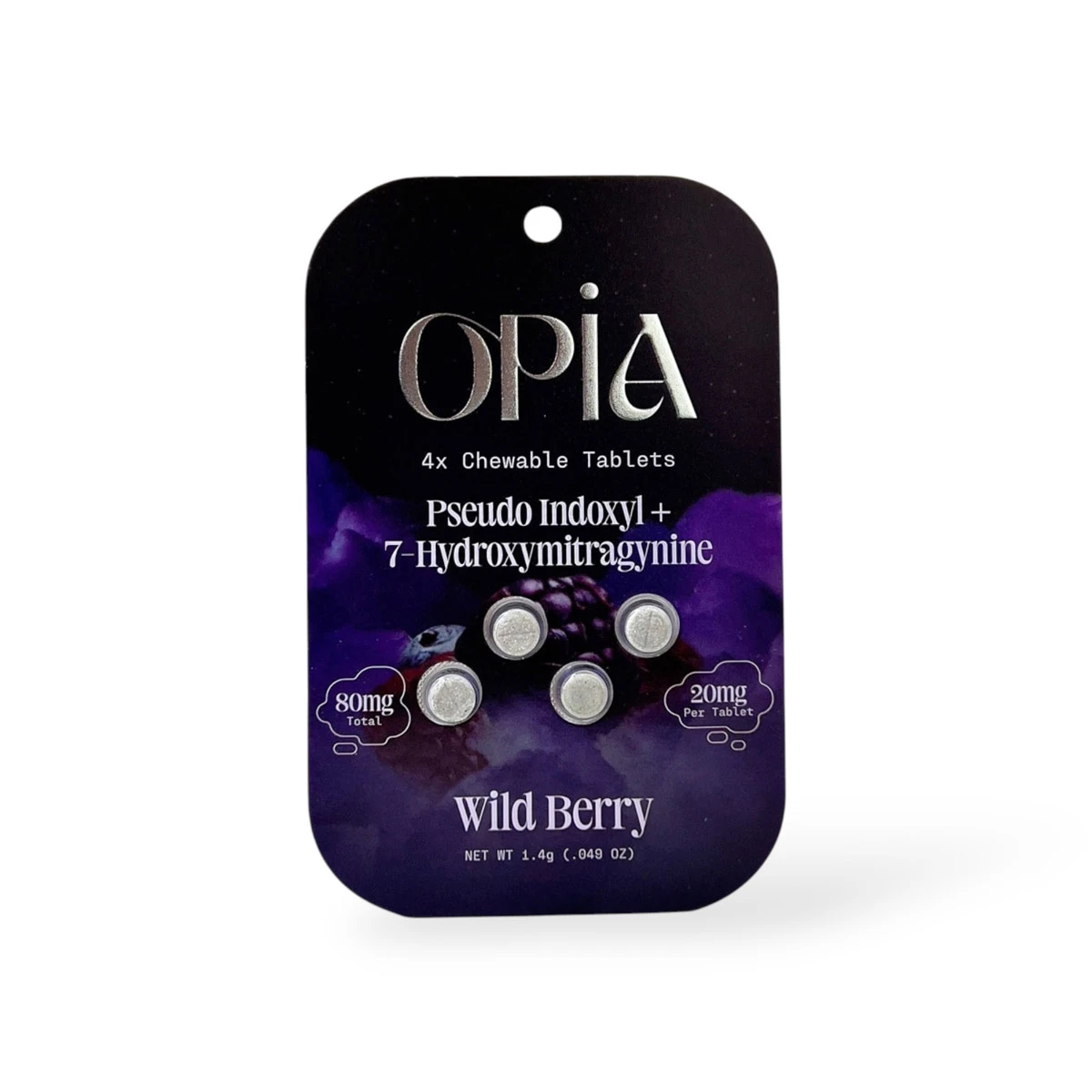 Opia Pseudo + 7OH Chewable Tablets Wild Berry 80mg - Image 3