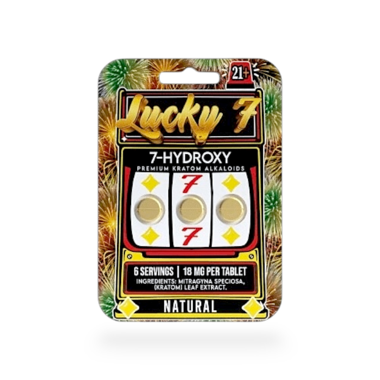 Lucky 7 7-OH Chewable Tablets Natural 18mg Per Tablet