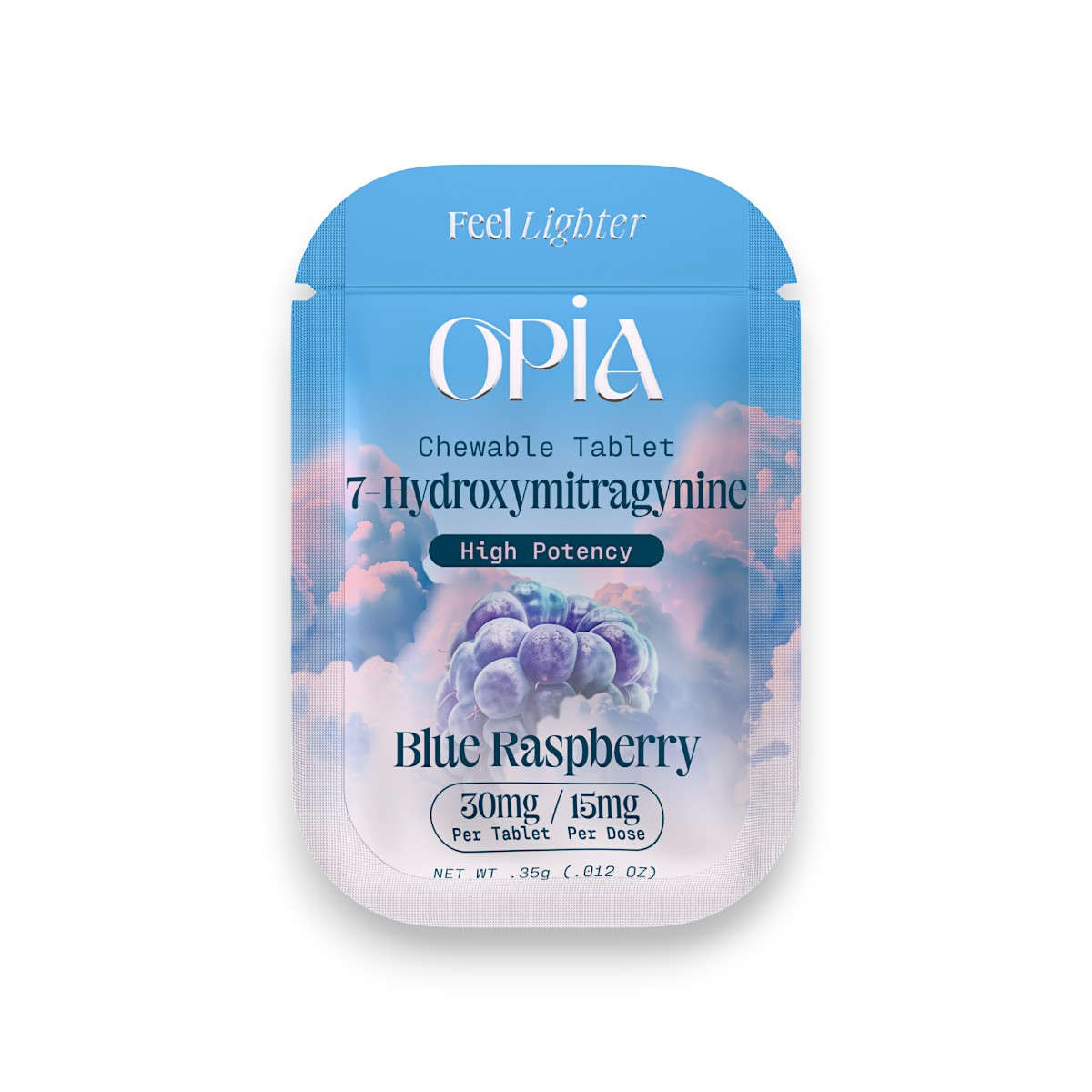 Opia 7-Hydroxymitragynine Chewable Tablets Blue Raspberry 30mg Per Tablet - Image 7