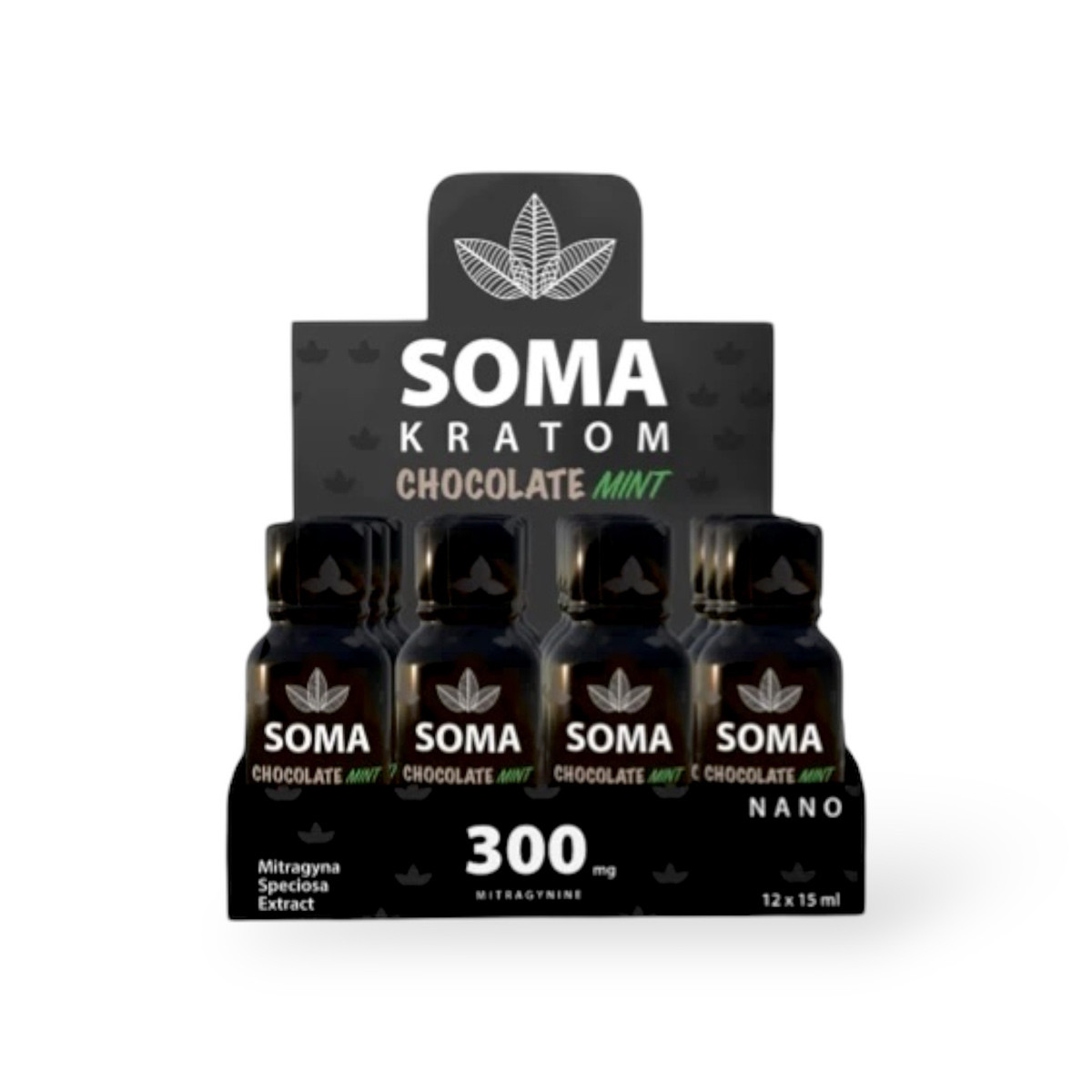 Soma Nano Kratom Shot Chocolate Mint 300mg – 15ml Bottle