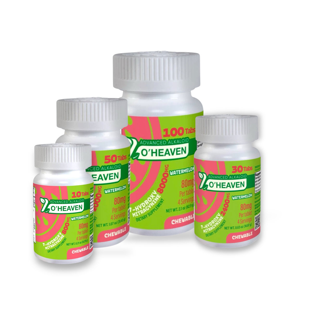 7 O'Heaven 7-Hydro Watermelon 80mg Chewable Tablets