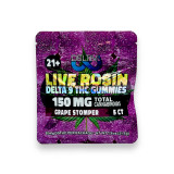 Deltiva Live Resin Delta 9 THC Gummies Grape Stomper 150mg 5ct