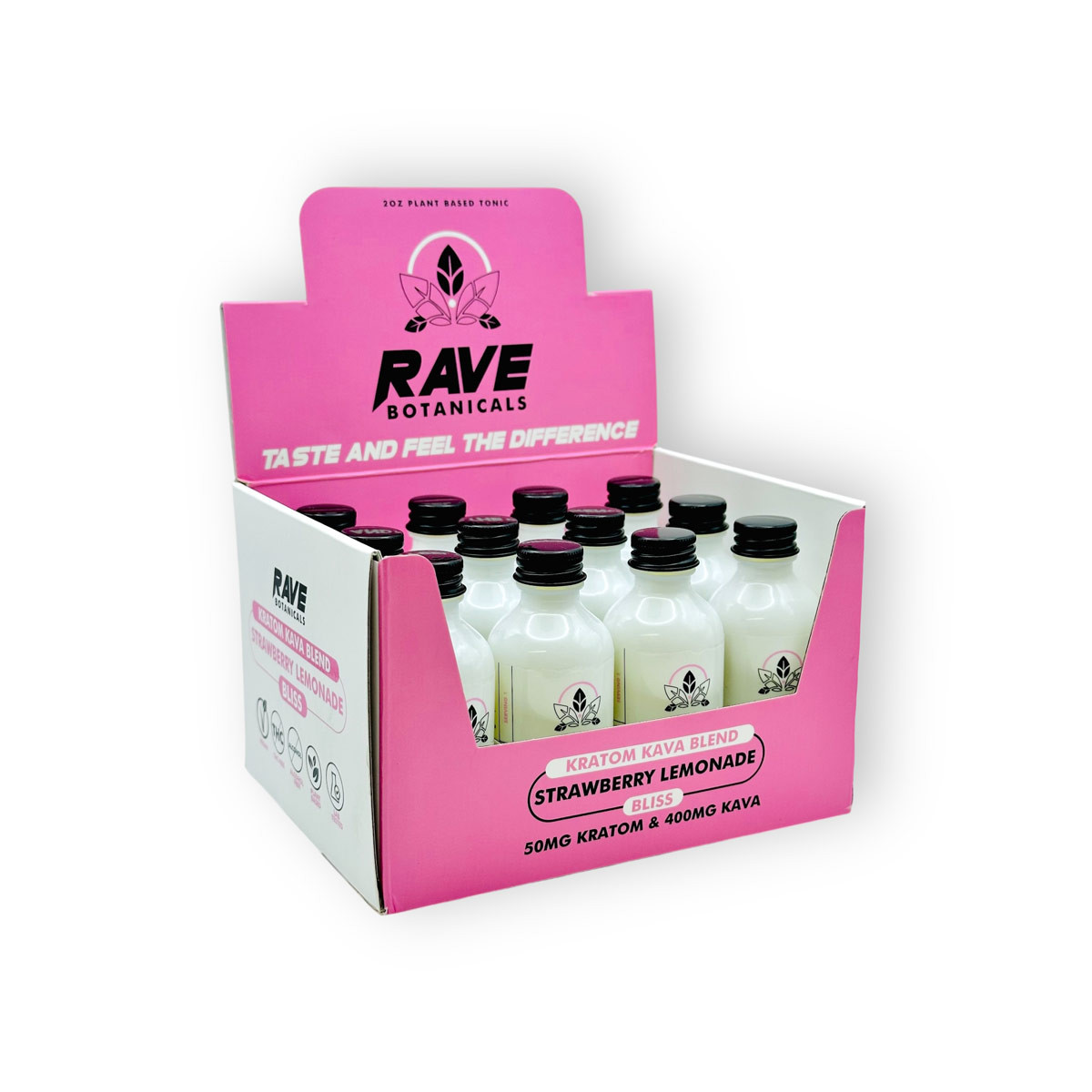 Rave Botanicals Bliss Shot Strawberry Lemonade - 60ml Blend