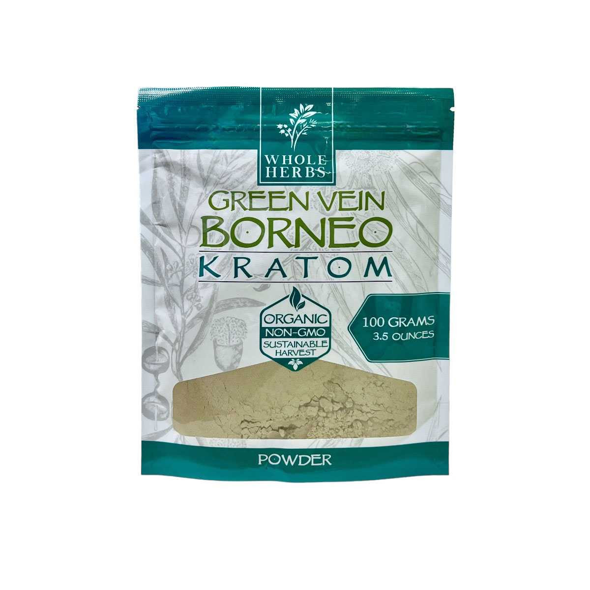Whole Herbs Kratom Powder Green Borneo Consistent Product