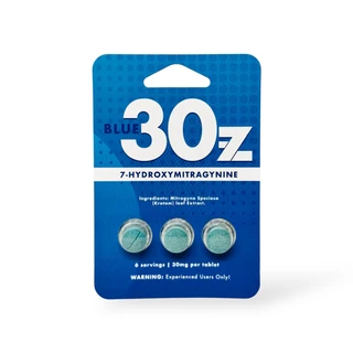 Blue 30-z 7-Hydroxy Chewable Tablets 30mg | Pure Leaf Kratom