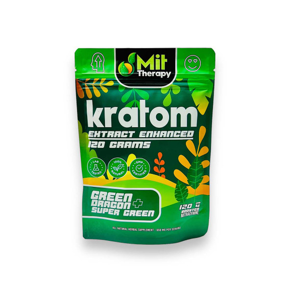 Mit Therapy Kratom Extract Powder Green Dragon +Super Green | 120 Grams