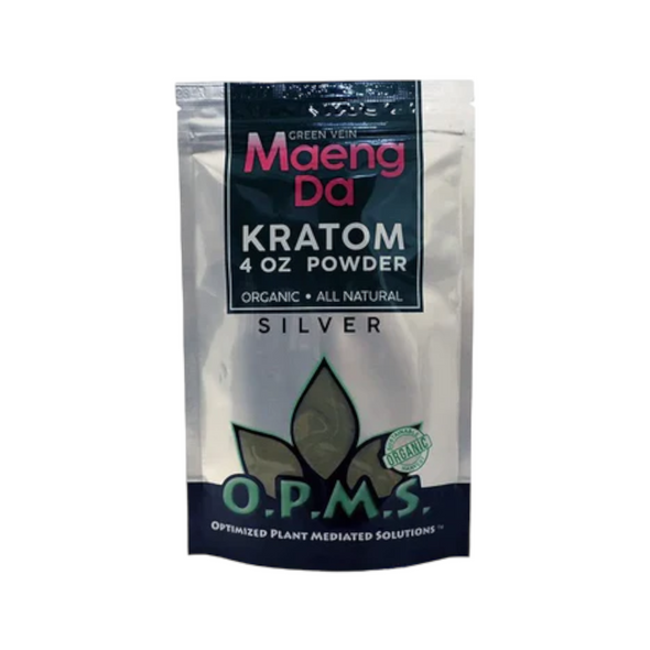 OPMS Silver Maeng Da Kratom Powder Green Vein