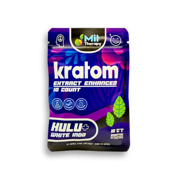 Mit Therapy Kratom Extract Capsules Hulu + White Indo | 10 ct.