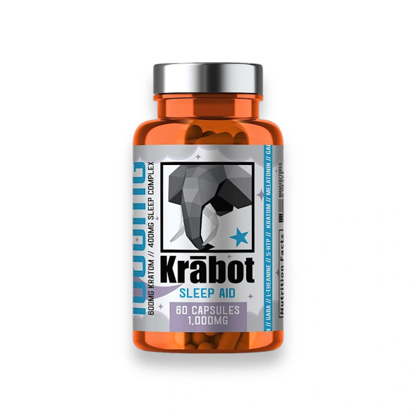 Krabot Premium Kratom Evening Blend Capsules Sleep Aid 1000mg