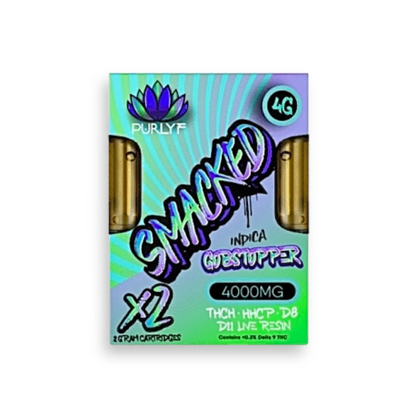 Purlyf Delta Smacked Indica Gobstopper Cartridges 4,000mg 2g