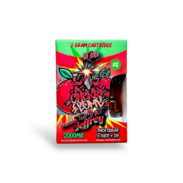 HiXotic Delta Trap'd Out Jeffrey Hybrid Cherry Bomb Cartridge 2000mg 2g