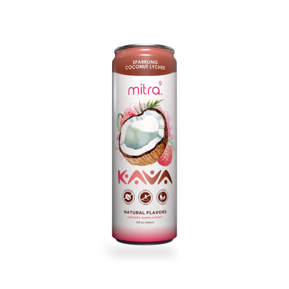 Mitra 9 Kava Sparkling Coconut Lychee 12oz