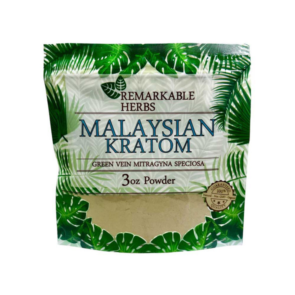 Remarkable Herbs Kratom Powder Green Malaysian | 3 Oz