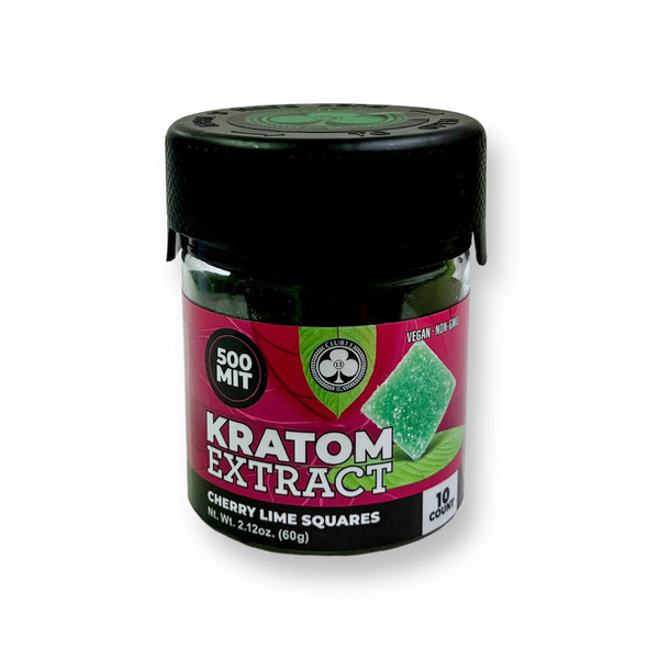 Club 13 Kratom Extract Gummies Cherry Lime Squares | 10 Ct