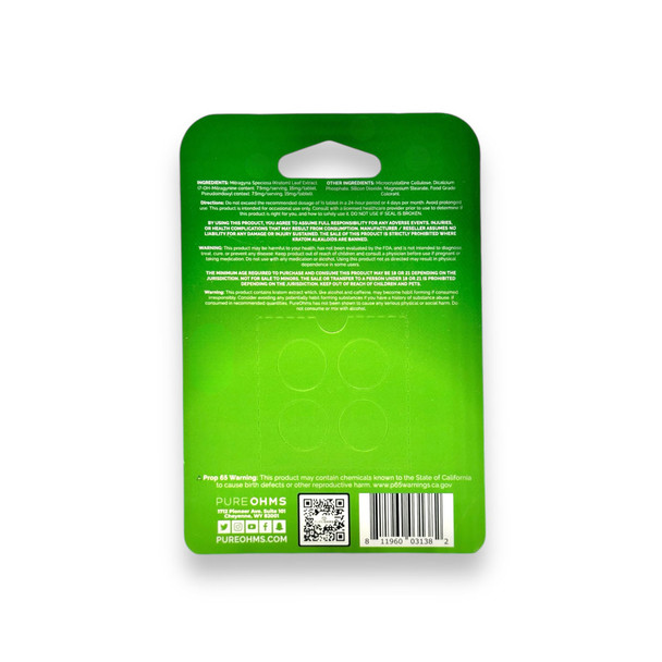 Pure Ohms 30mg 7-Hydroxymitragynine + Pseudoindoxyl Tablets 4ct - Image 8