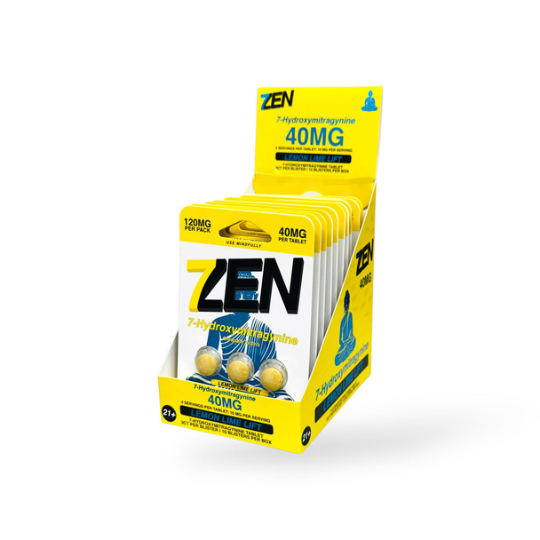 7Zen Lemon Lime Lift 40mg 7-OH Kratom Chewable Tablet